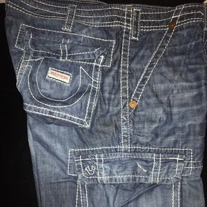 True Religion Cargo blue Denim. Good condition.